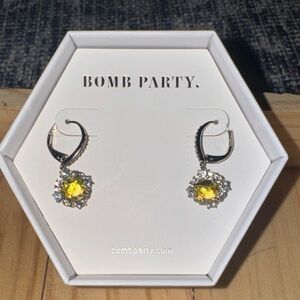 BP Yellow dangle Earrings